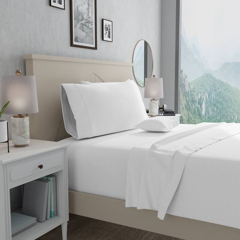 Purity Home 300-Thread Count Ultra-Soft & Silky Cotton Rayon Sheet Set