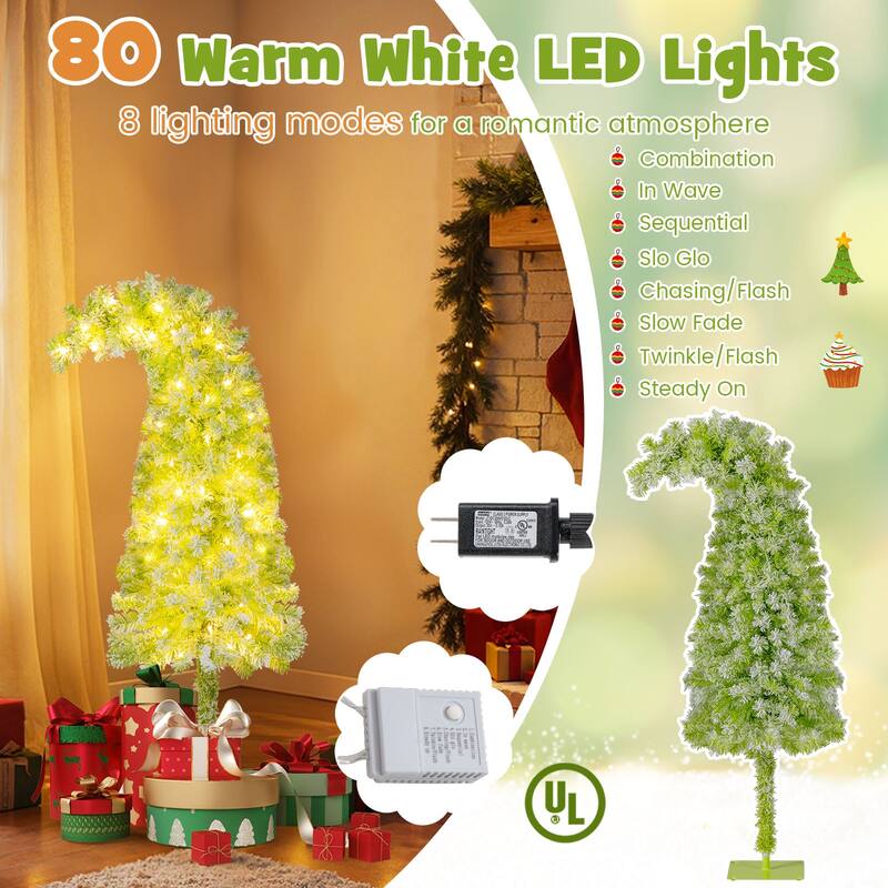 Costway 5/6/7 FT Bendable Christmas Tree with Bendable Top, 290 Branch - See Details