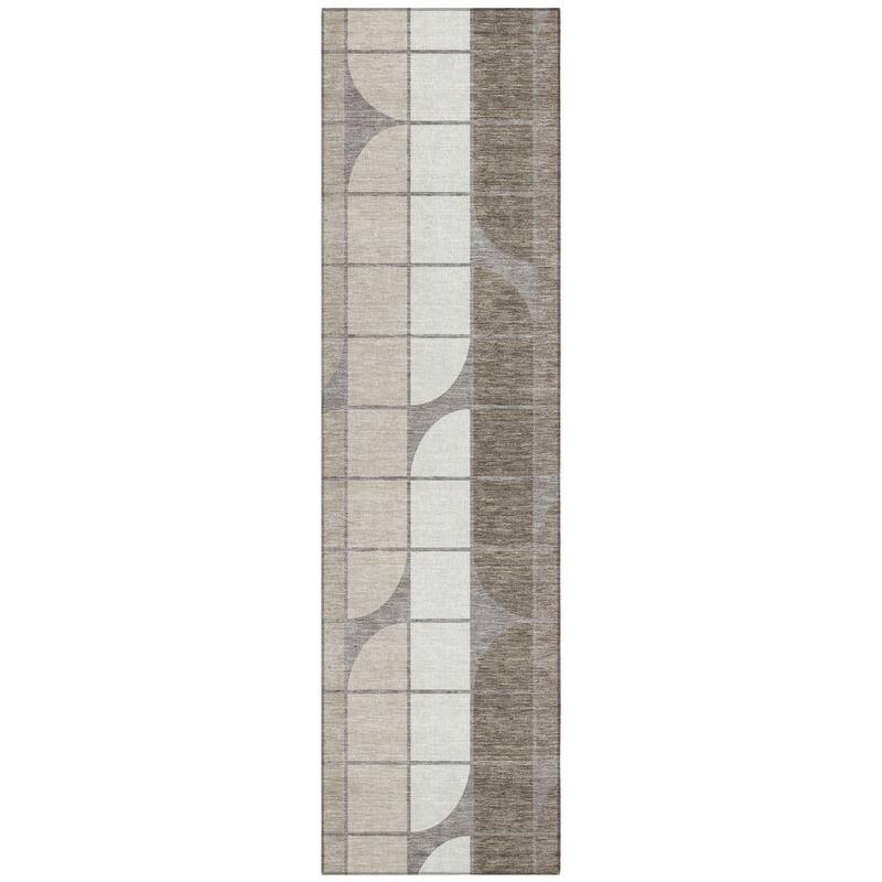 Machine Washable Indoor/ Outdoor Modern Finch Chantille Rug