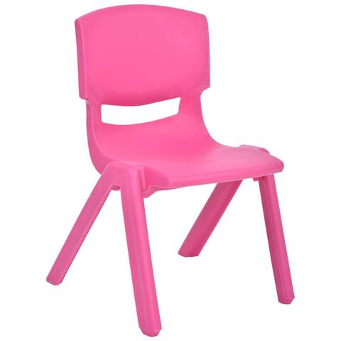 JOON Stackable Plastic Kids Learning Chairs, Rose, 20.5x12.75X11 Inches, 2-Pack - Rose