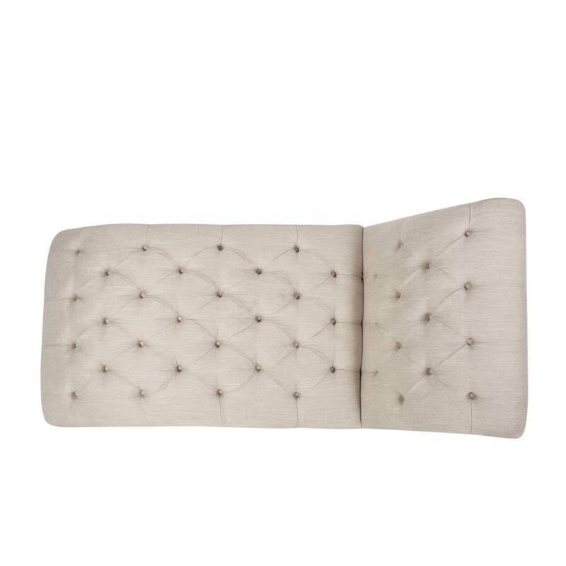 64.25" Button Tufted Chaise Lounge Chair