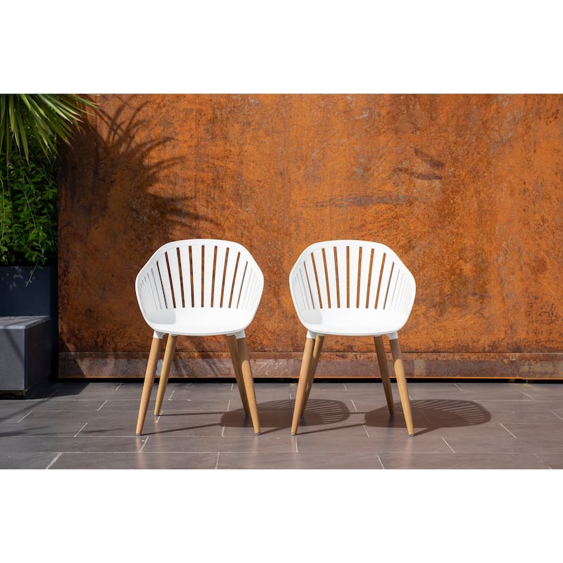 Amazonia Myers FSC Certified Wood 11pc Outdoor Dining Patio Set