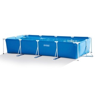 Intex 14.75' x 33" Rectangular Frame Above Ground Outdoor Backyard Swimming Pool - 88