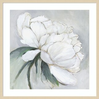 White Floral Bloom II by Asia Jensen Wood Framed Wall Art Print ...