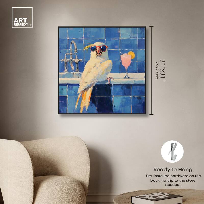Relaxing Bird Canvas by Art Remedy