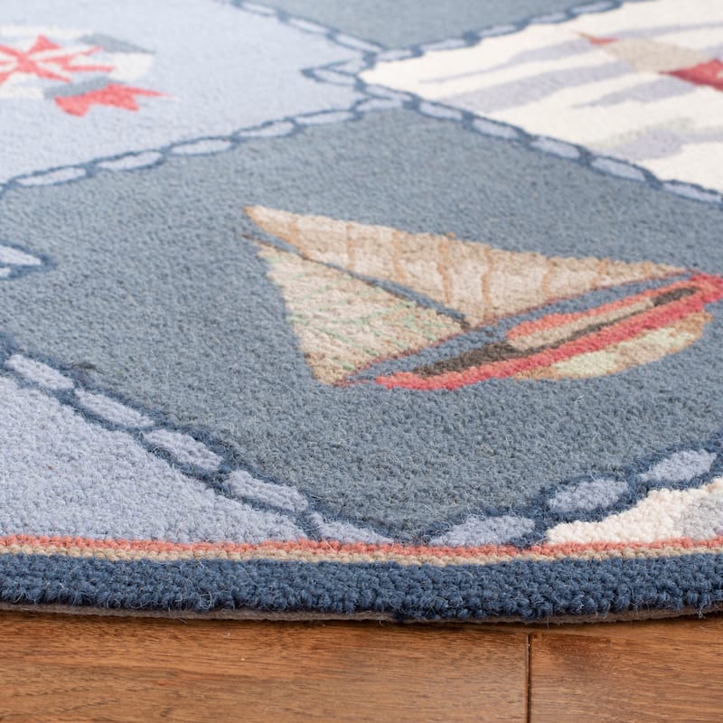 SAFAVIEH Handmade Chelsea Laurenzia French Country Nautical Wool Rug