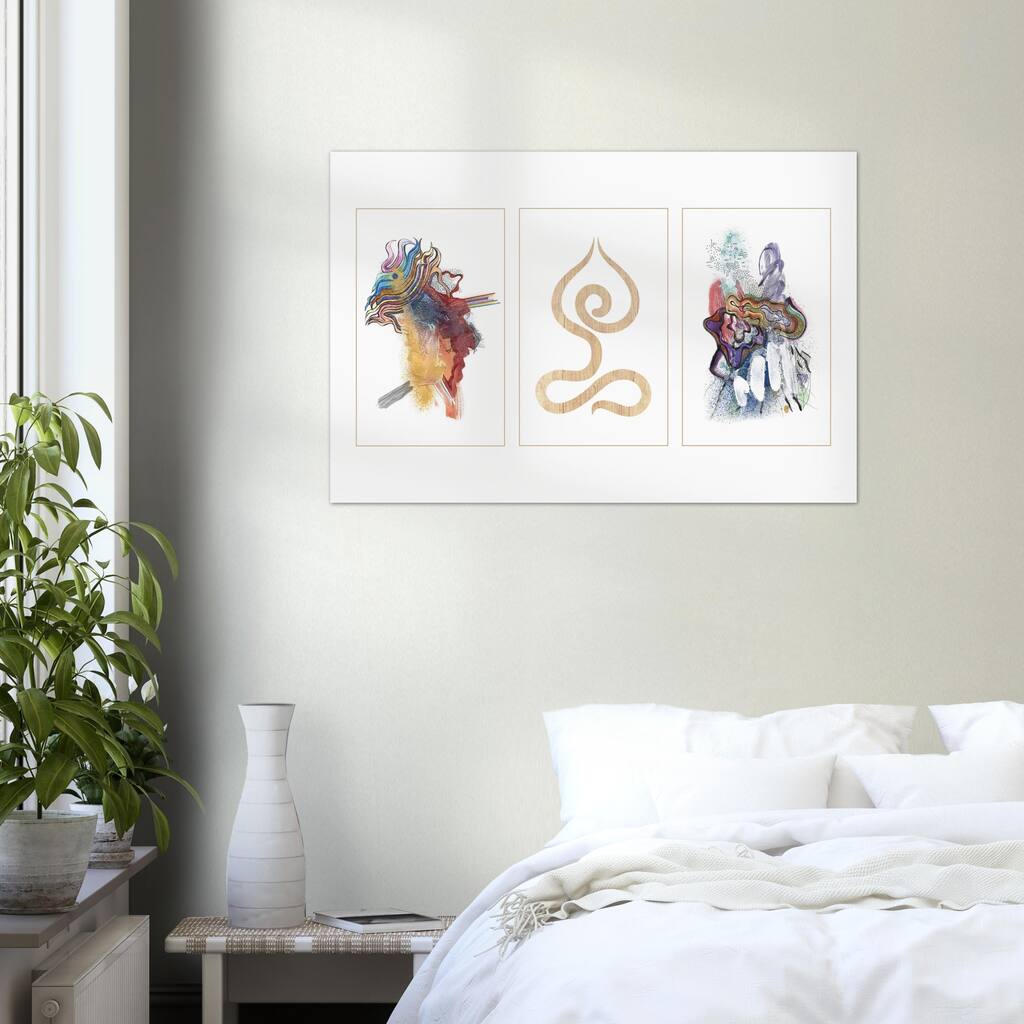 Parsley Sage Yoga Time Abstract Yoga Art Series 1 Lotus Pose - Poster