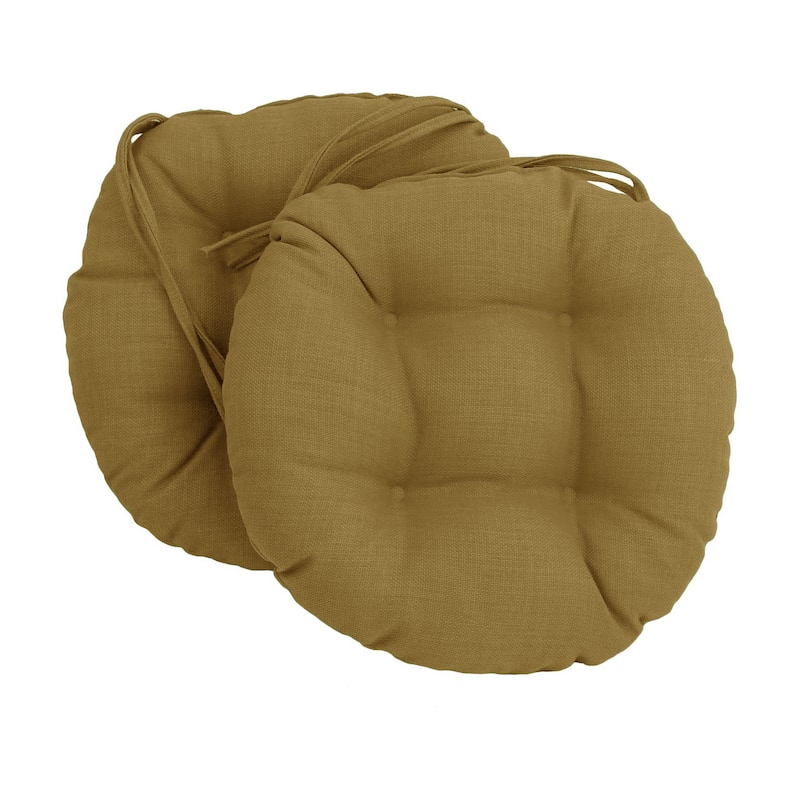 16-inch Round Indoor/Outdoor Chair Cushions (Set of 2) - Sandstone
