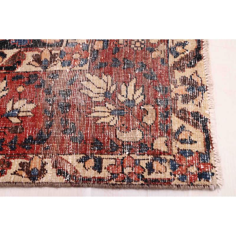 ECARPETGALLERY Hand-knotted Antalya Vintage Red Wool Rug - 7'1 x 9'10