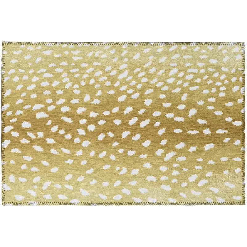Indoor/ Outdoor Addison Safari Gazelle Animal Print Washable Area Rug