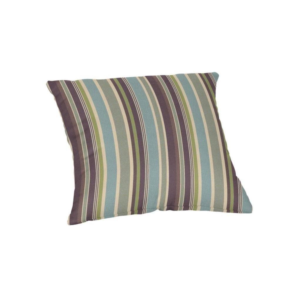 Sunbrella 16-inch Square Striped Outdoor Throw Pillow