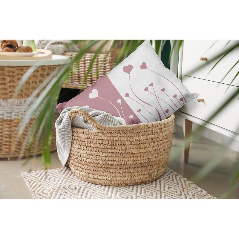 Growing Love Valentines Day Decorative Throw Pillow