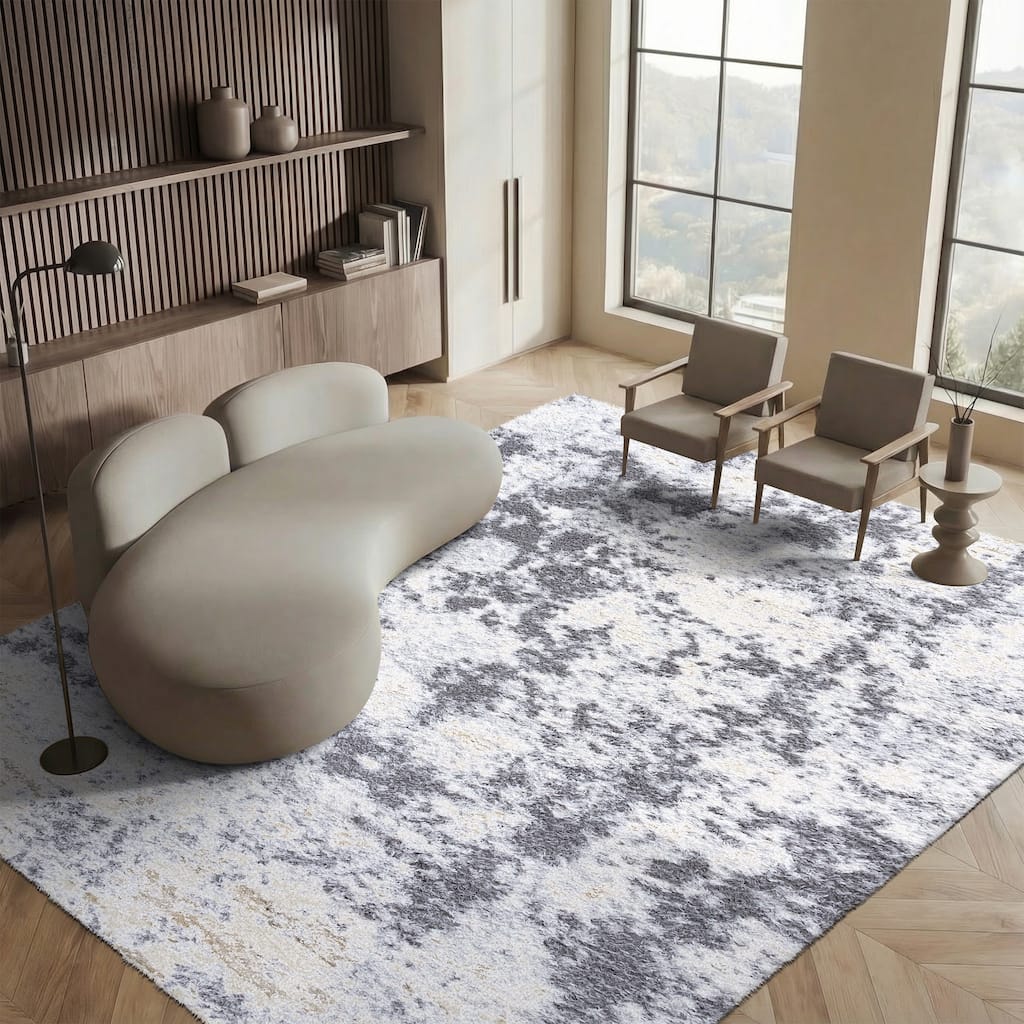 SAFAVIEH Lindsay Shag Vicki Modern Abstract 2-inch Thick Rug