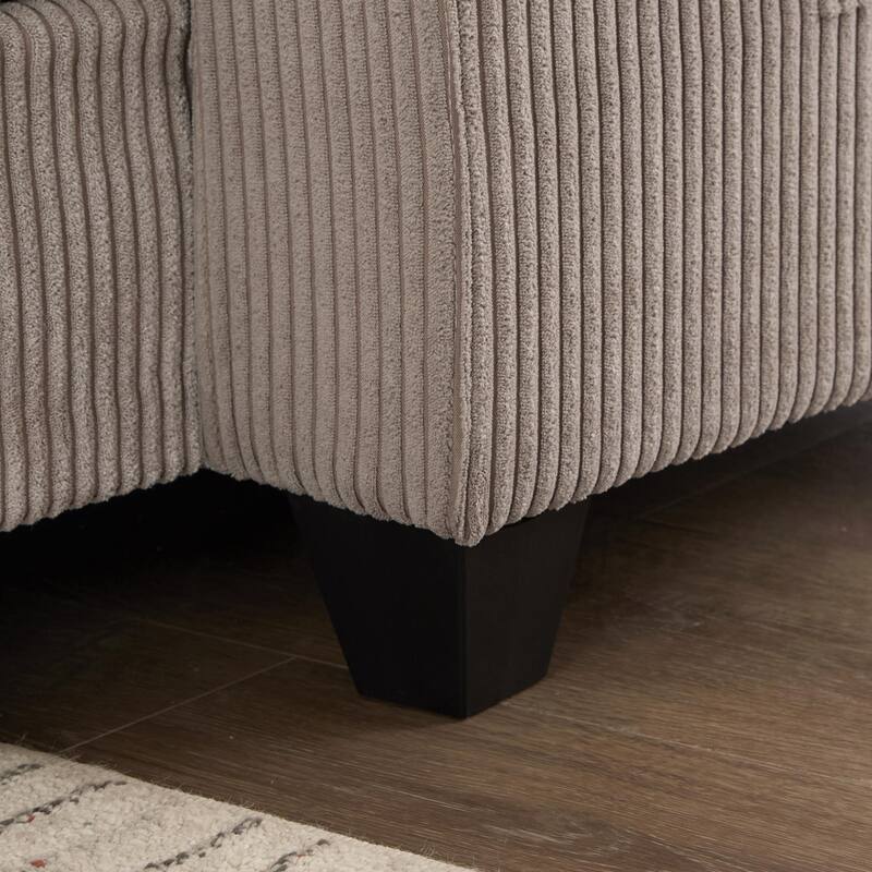 Corduroy Sofa Bed with USB Port