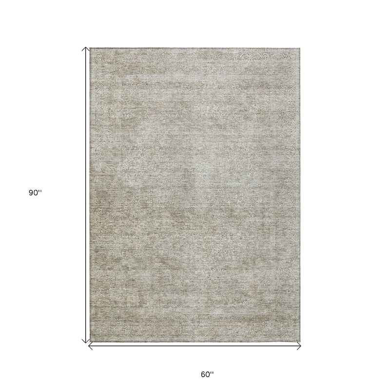 HomeRoots Floral Traditional Rectangle Outdoor Rug