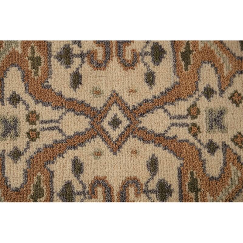 Oushak Indian Runner Rug Handmade Wool Carpet - 2'7"x 7'7"