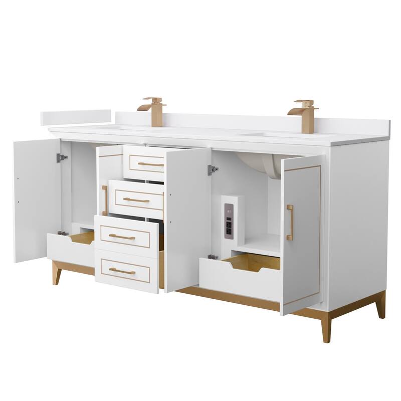 Wyndham Collection WCH515172D-VCA-UNSMXX Marlena 72" Free Standing