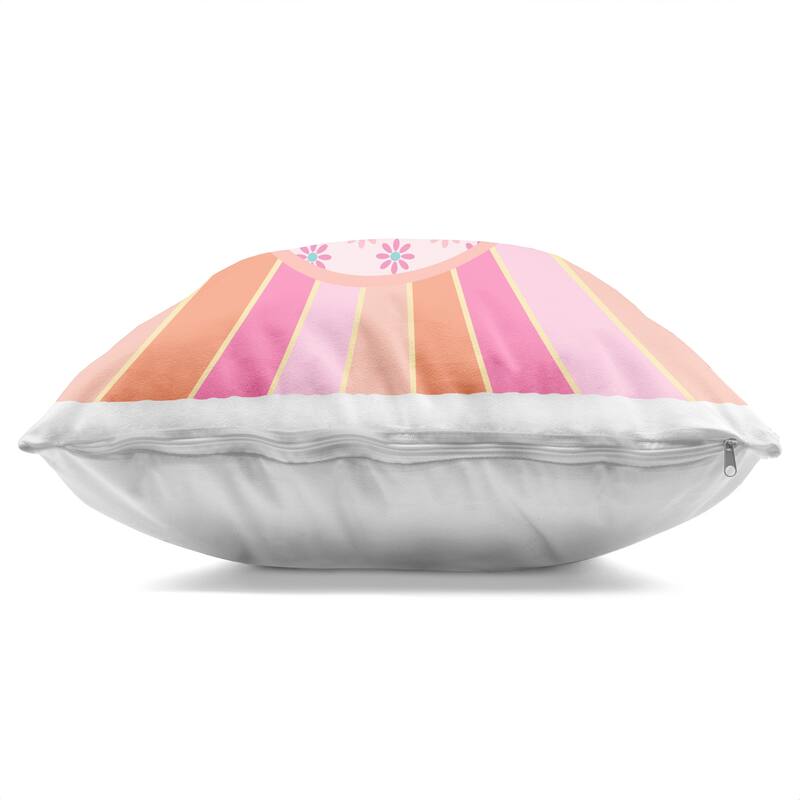Stupell Beaming Peace Sign Hand Decorative Printed Throw Pillow Design by Jesse Keith