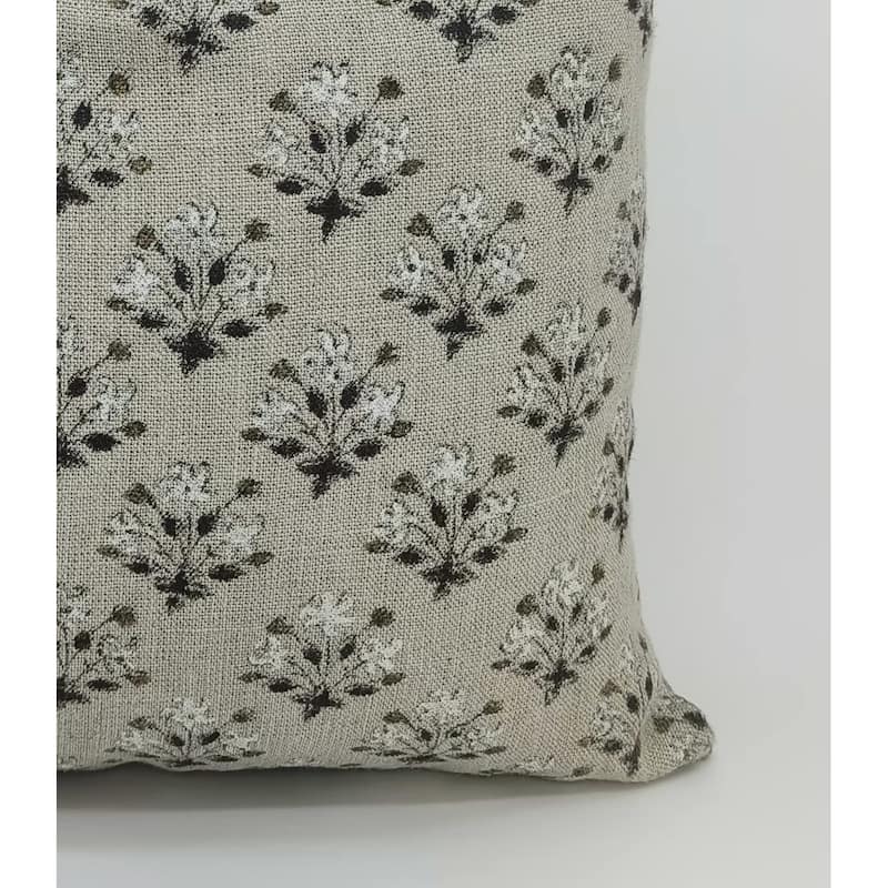 Fabdivine Linen Square Block print pillow Cover