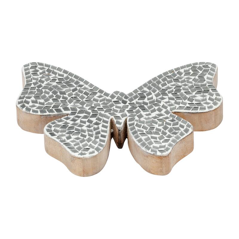 Sagebrook Home Modern Glam Mosaic Butterfly Figurine