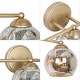preview thumbnail 7 of 7, Modern Gold 3-Light Linear Bathroom Vanity Lights with Mercury Glass - 21" L x 6.8" W x 8" H