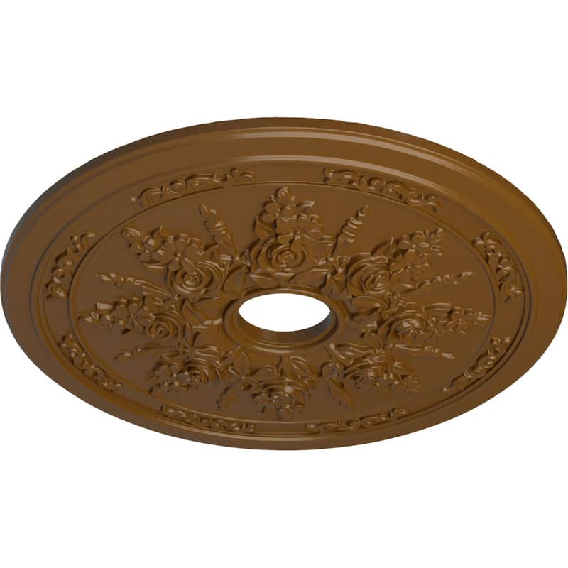 23 5/8"OD x 4"ID x 1 1/2"P Rose and Ribbon Ceiling Medallion