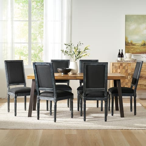 Bascom Fabric and Wood 7 Piece Dining Set by Christopher Knight Home