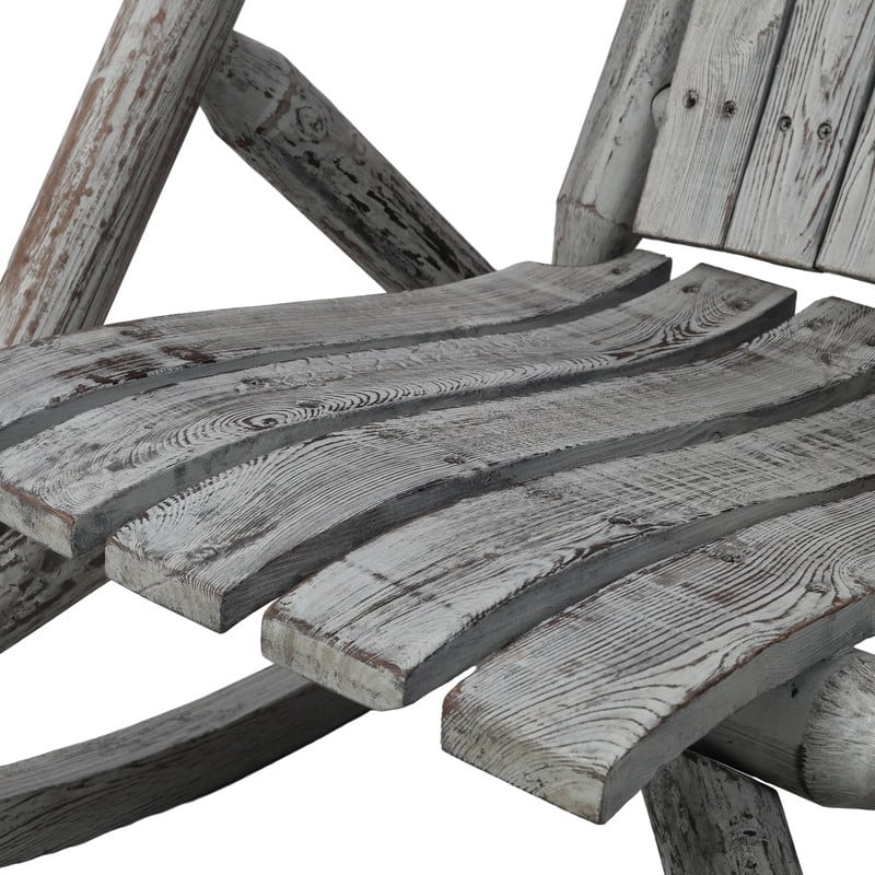 Solid Wood Porch Rocking Chair – Durable Fir Construction, Classic Outdoor Rocker for Patio or Garden‌