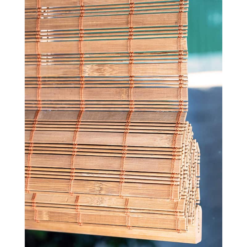 Chicology Light Filtering Cordless Natural Woven Bamboo Window Shade