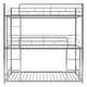 preview thumbnail 9 of 16, Twin Steel Triple Bunk Bed with Guardrails, Ladders