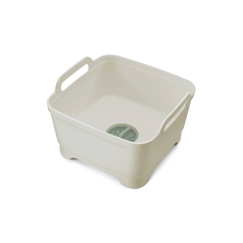 Joseph Joseph Wash&Drain Kitchen Wash Basin with Handles and Draining Plug - Light Stone