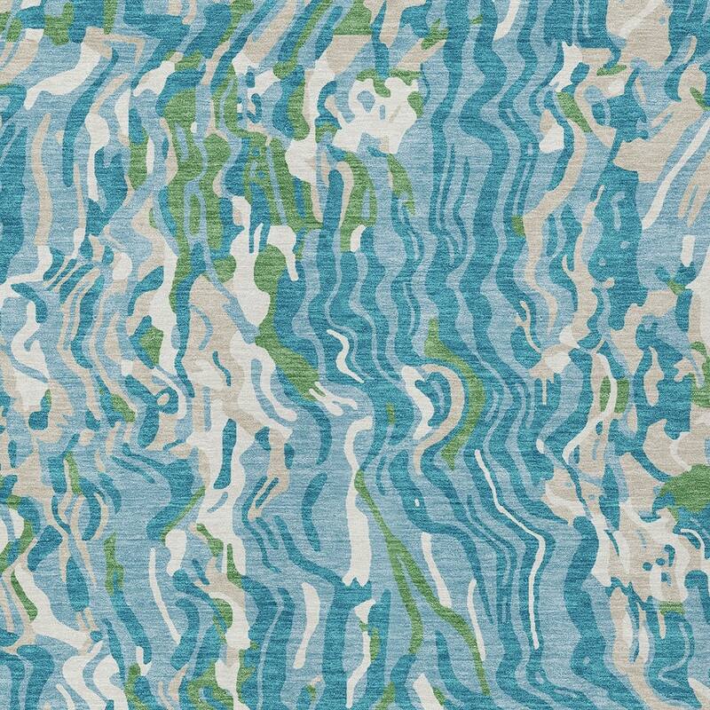 HomeRoots Abstract Transitional Rectangle Outdoor Rug