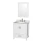 Option White / White Carrara Marble Top / Brushed Chrome