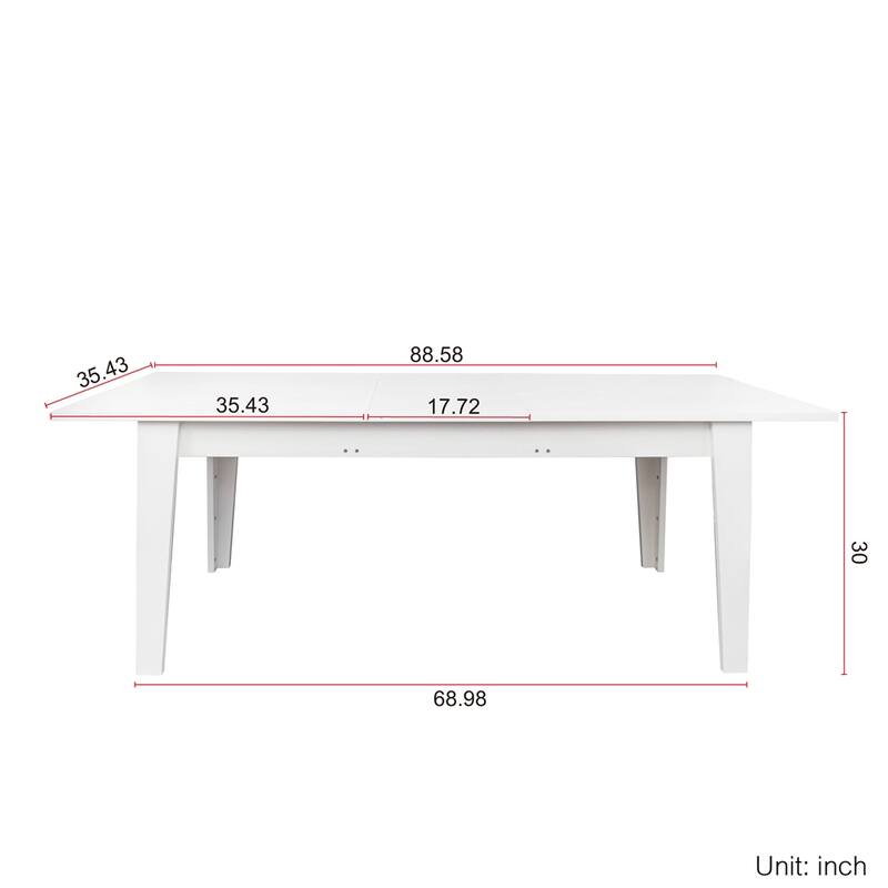 Wood Extendable Dining Table with Legs for Dining Room
