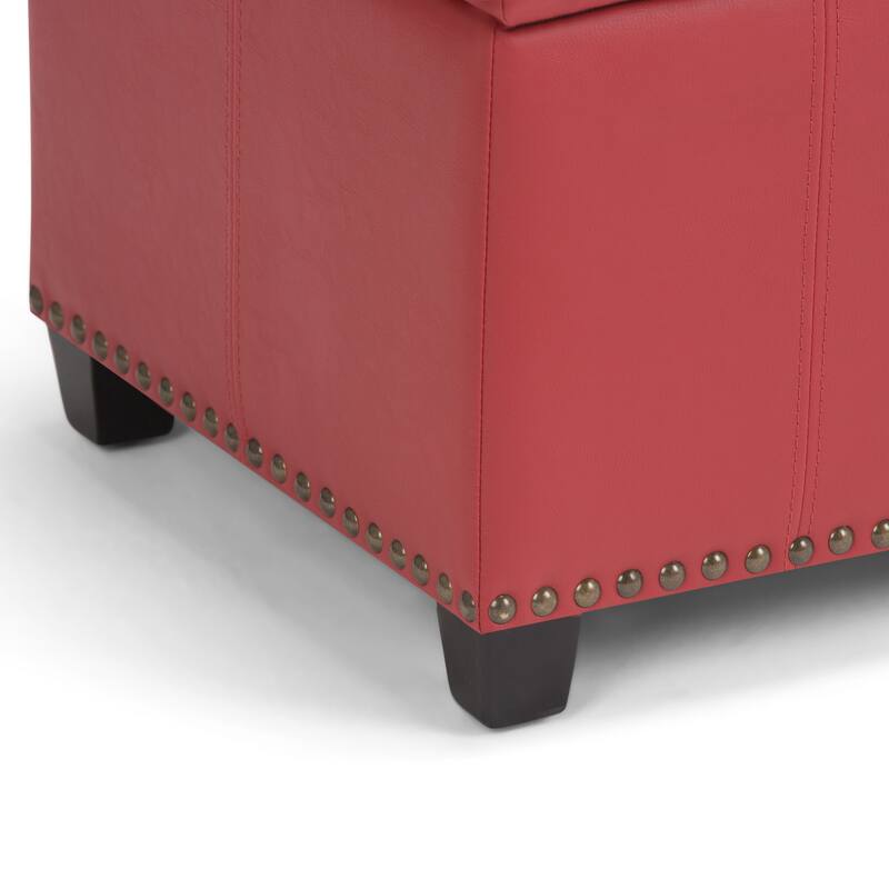WYNDENHALL Megan 34 inch Wide Transitional Rectangle Storage Ottoman