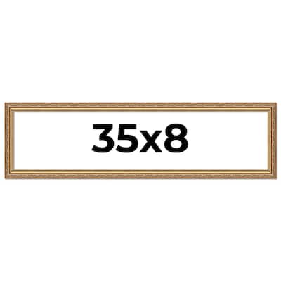 35x8 Frame Red Solid Wood Picture Frame Width 1.75 Inches | Interior Frame Depth 1 13/16 Inches