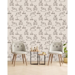Beige Wallpaper for Nursery - Bed Bath & Beyond - 35647265