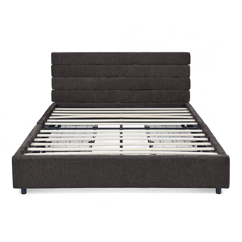 Comfortable Queen-Size Upholstered Bed with Practical Drawers