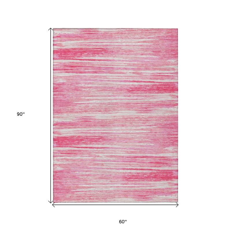 HomeRoots Striped Transitional Rectangle Outdoor Rug