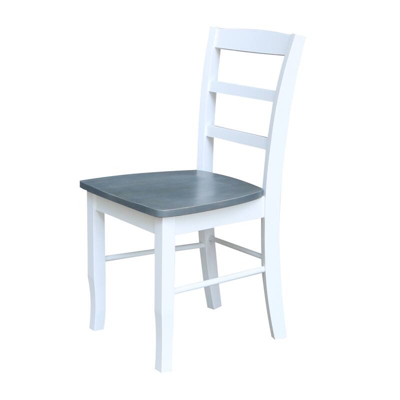 36" Round Top Pedestal Ext Table with 12" Leaf and 4 Madrid Chairs