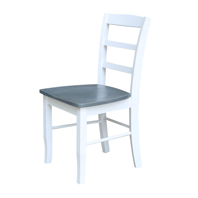 36" Round Top Pedestal Extendable Table With 12" Leaf and Madrid Chairs