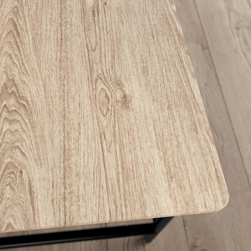 Wood Industrial Counter-Height Stool with Comfortable Seating, Black - 18.50" W x 23.47" D x 38.23" H