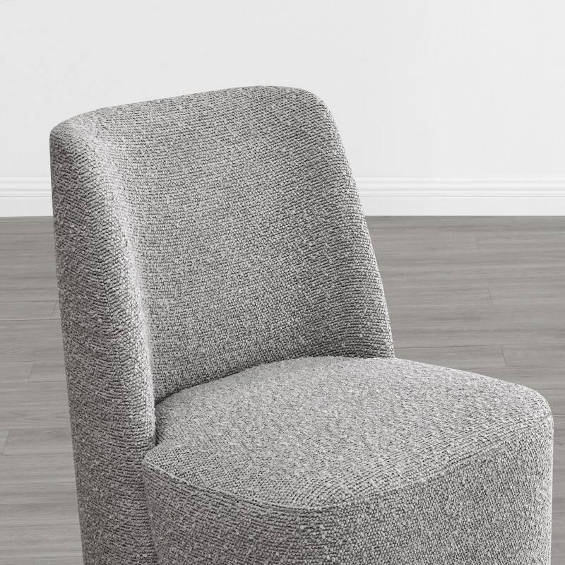 Brian Modern Dining Chairs with Casters&Wood Base Set of 2