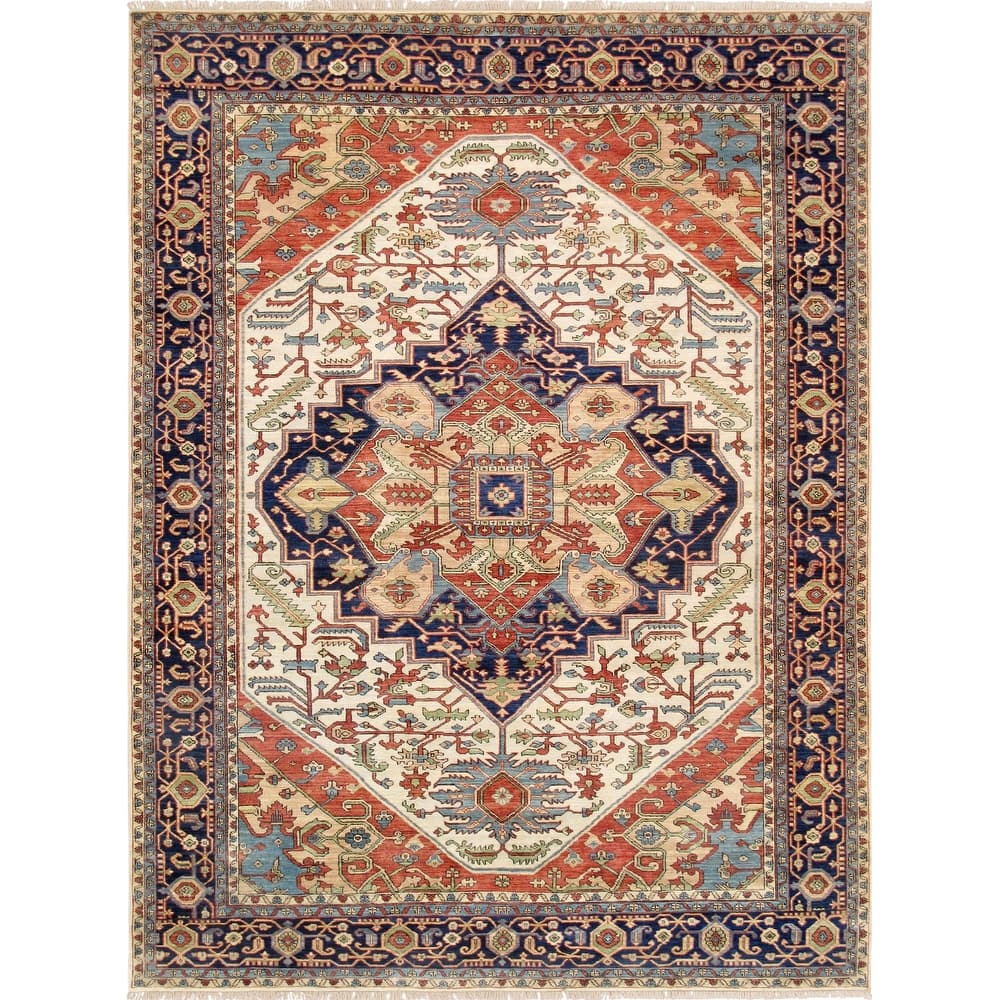 Pasargad Home Serapi Hand-Knotted Wool Area Rug