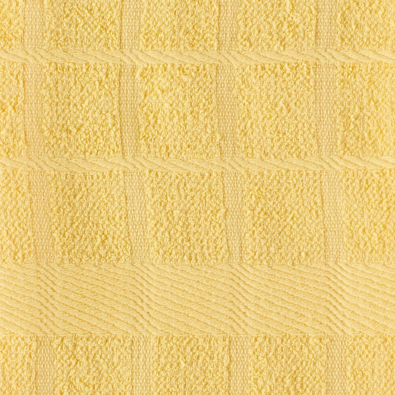DII Solid Honey Gold Windowpane Terry Dishtowel 4 Piece