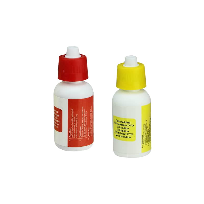 Set of 2 Test Kit Refill Bottles for Swimming Pools