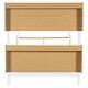 preview thumbnail 14 of 14, Full Over Full Size Metal Convertible Bunk Bed Frame w/ Unique Storage Headboard & Shelves, White Detachable Iron Bed for Teens