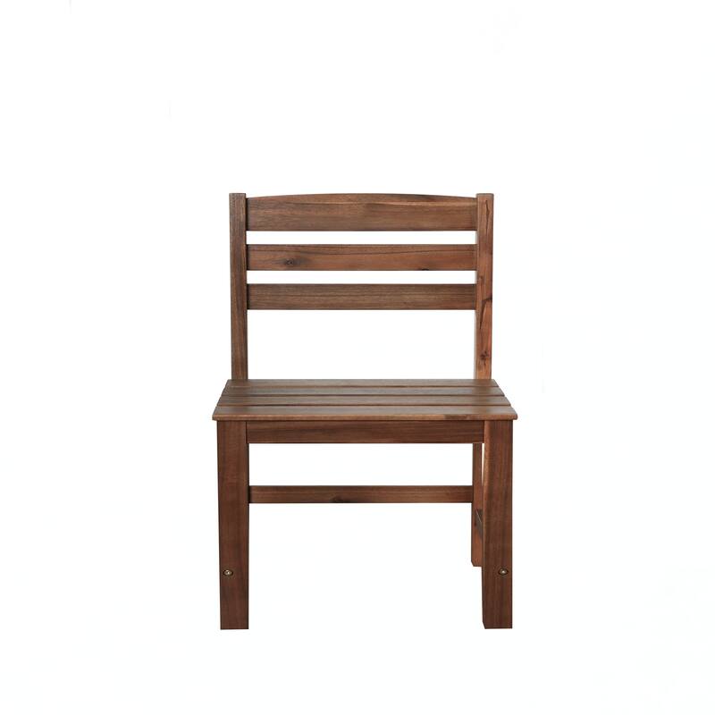 6-Piece Acacia Wood Outdoor Table and Chair Set