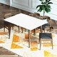preview thumbnail 1 of 4, Zolan Modern Solid Wood Dining Table and Chair Set 5 Piece Dining Room Set