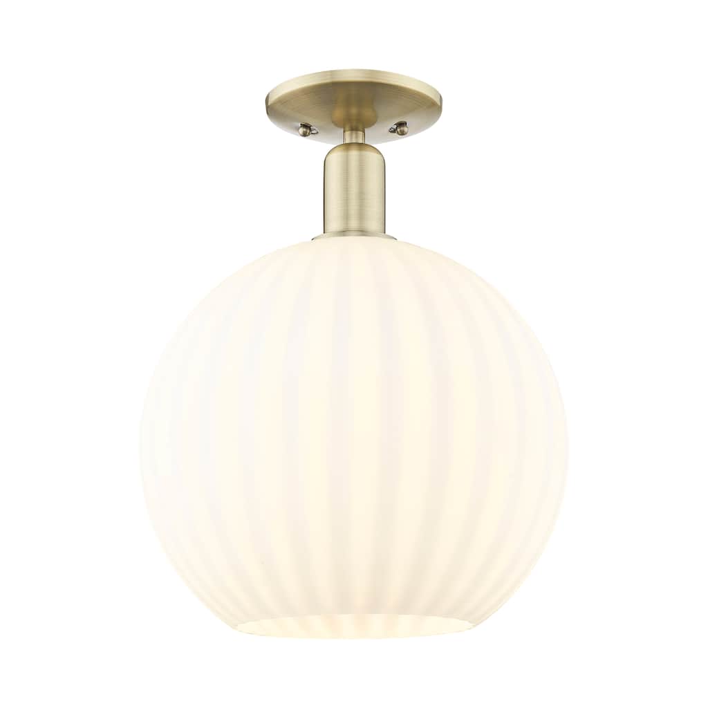Innovations Lighting Endless Possibilities Arcadia - White Venetian - 1 Light 12" Semi-Flush Mount